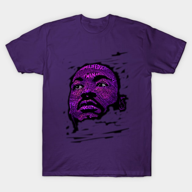 Martin Luther King Jr. (Civil Rights Movement Figure in Purple) T-Shirt by suzetteaubin